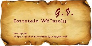 Gottstein Vászoly névjegykártya
